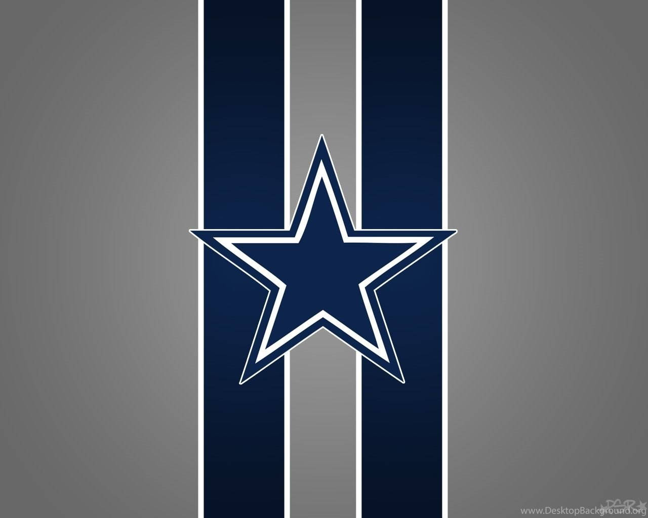 Blue And White Stripes Dallas Cowboys Logo Background
