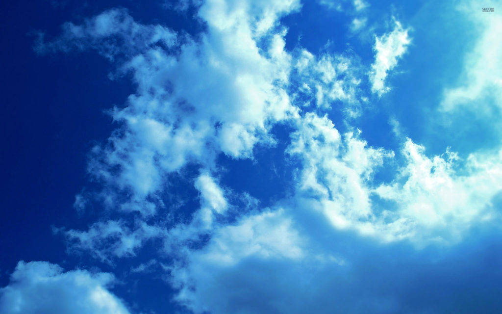 Blue And White Vastness Of The Sky Background
