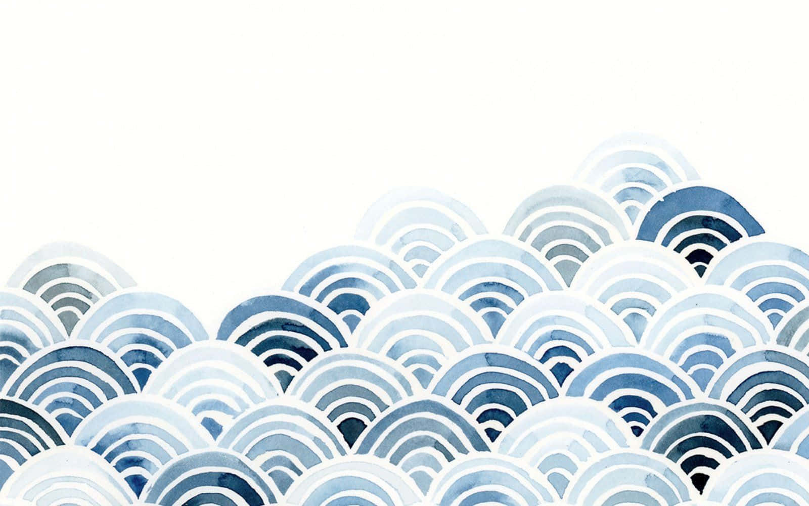 Blue And White Waves On A White Background Background