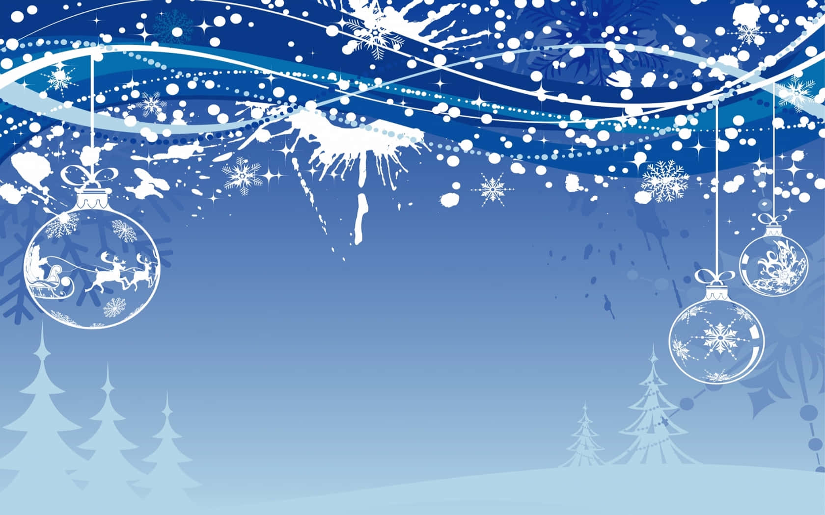 Blue And White Winter Wonderland Desktop