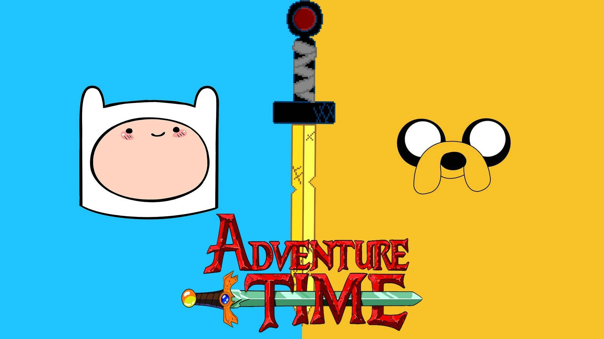 Blue And Yellow Adventure Time Laptop Background