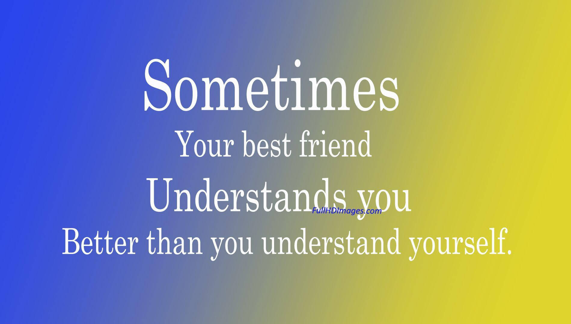 Blue And Yellow Best Friend Quotes Background