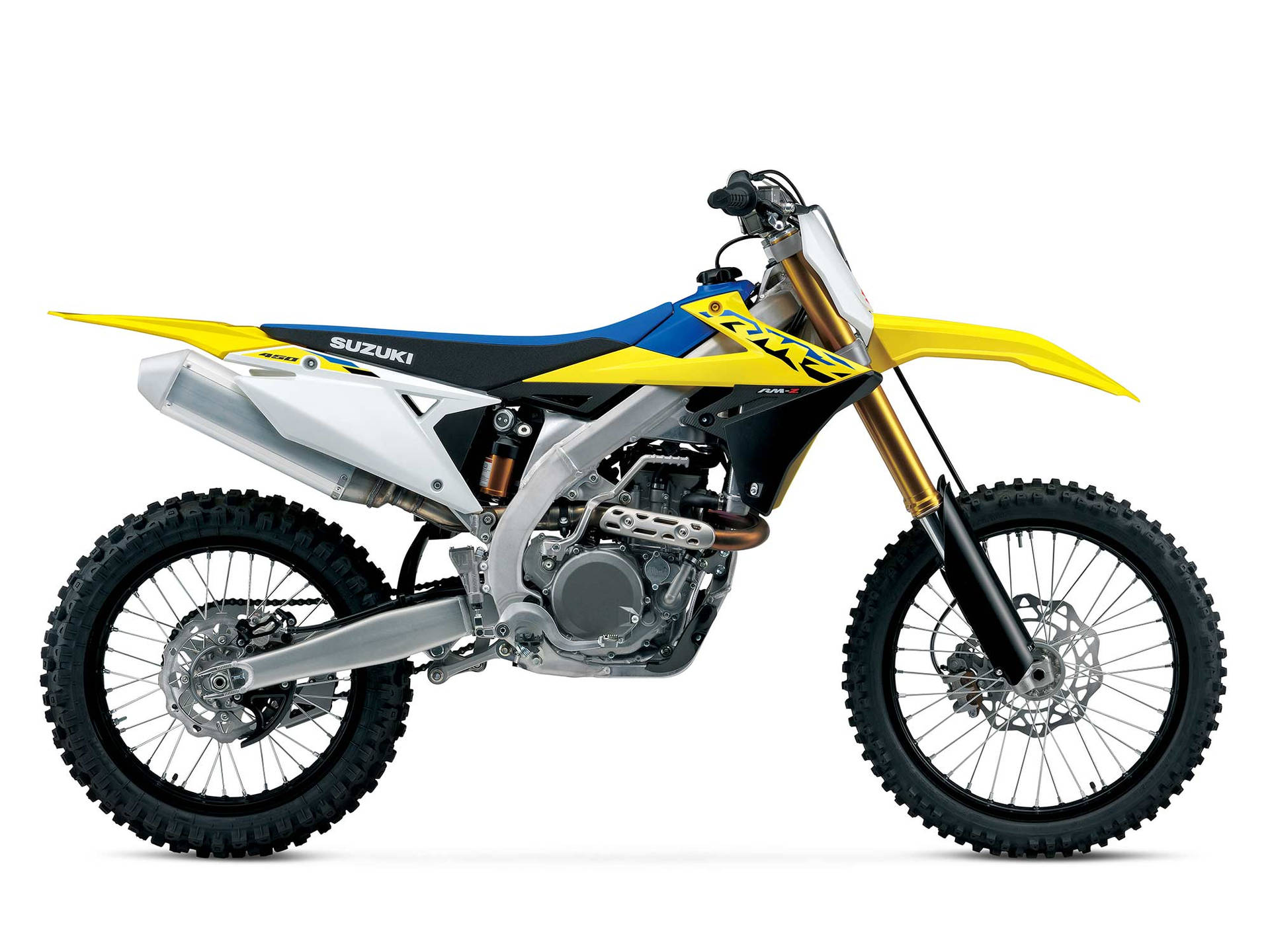 Blue And Yellow Dirtbike Background