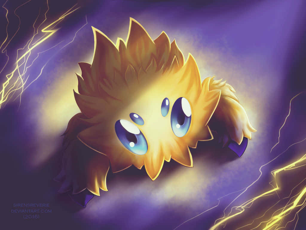 Blue And Yellow Joltik Desktop Background