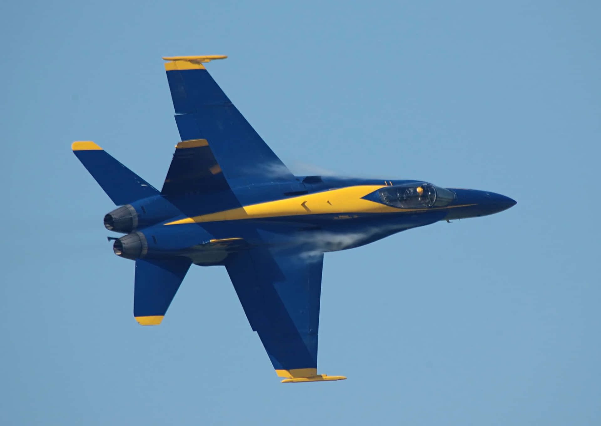 Blue And Yellow Military Plane