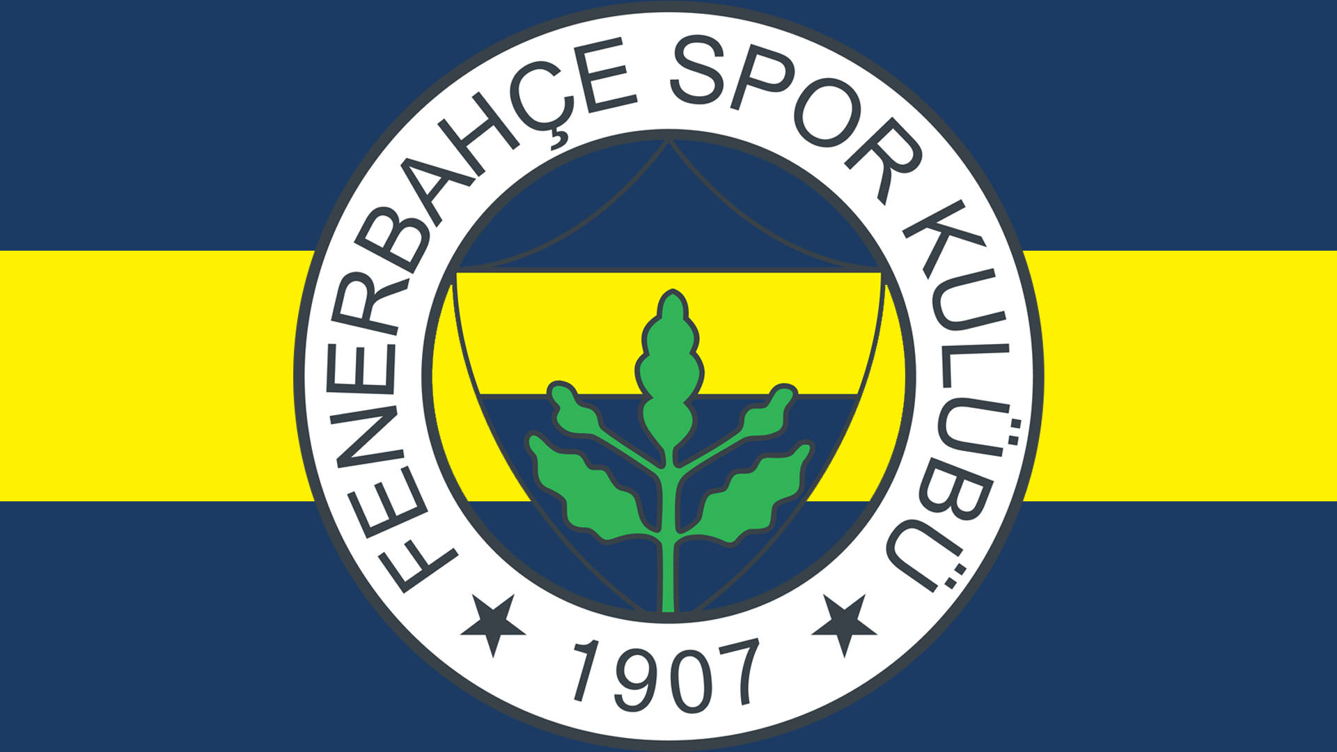 Blue And Yellow Striped Fenerbahce Background