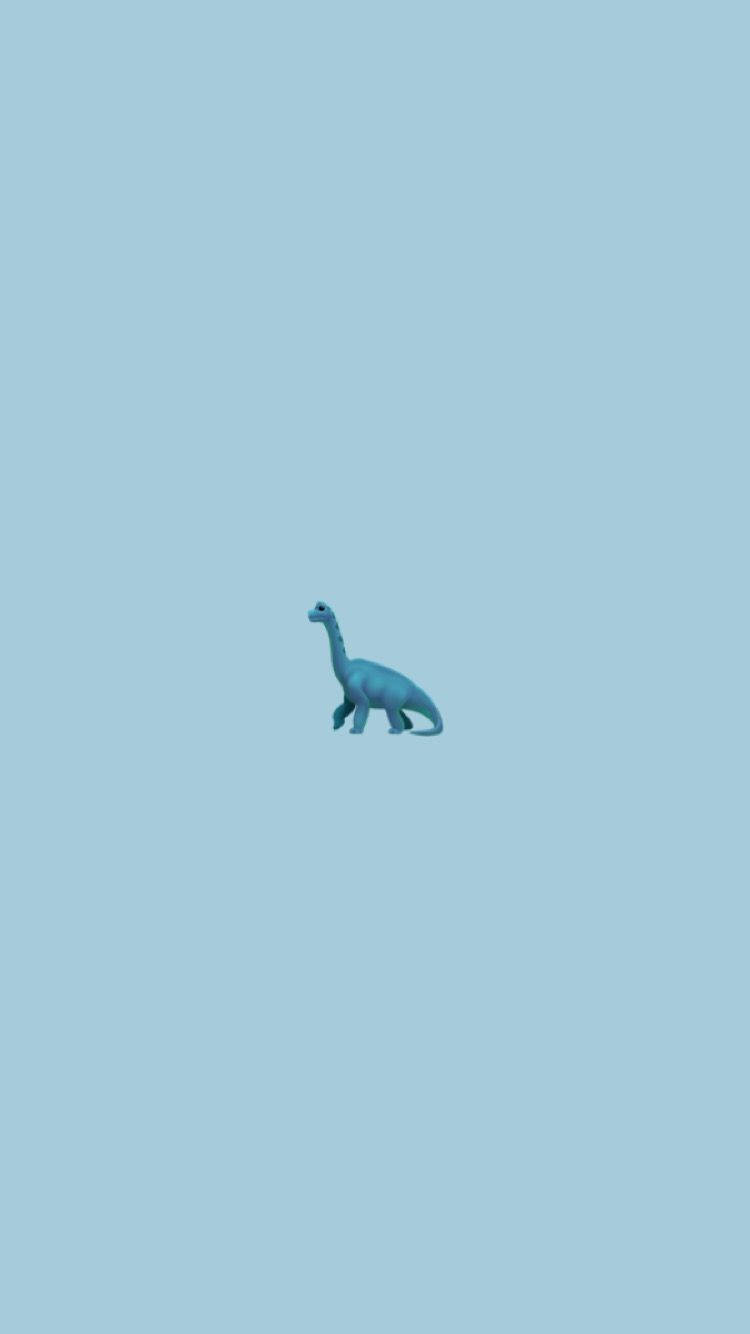 Blue Andesaurus Aesthetic Dino Background