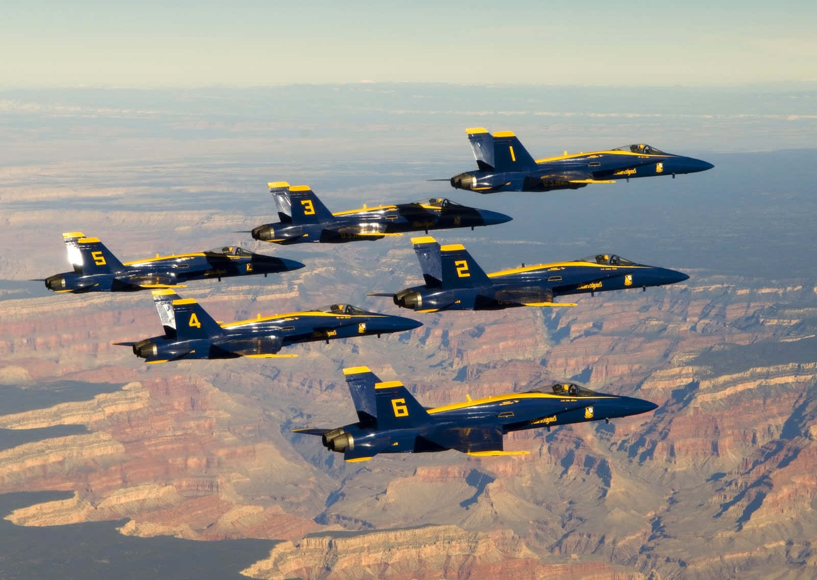 Blue Angels Aircrafts Numbered Background