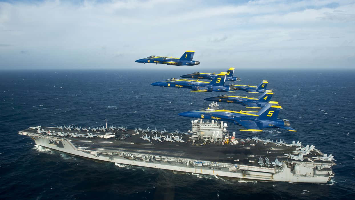 Blue Angels Uss George H.w. Bush Background