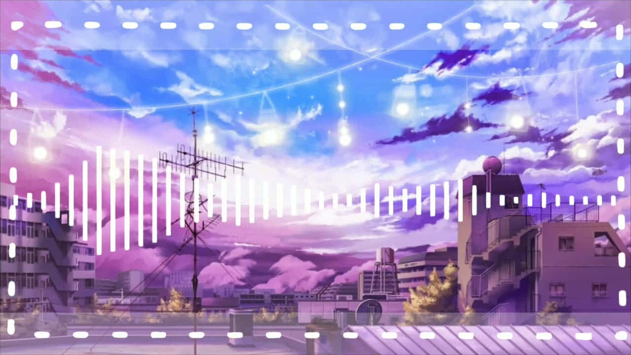 Blue Anime Japanese City Scenery