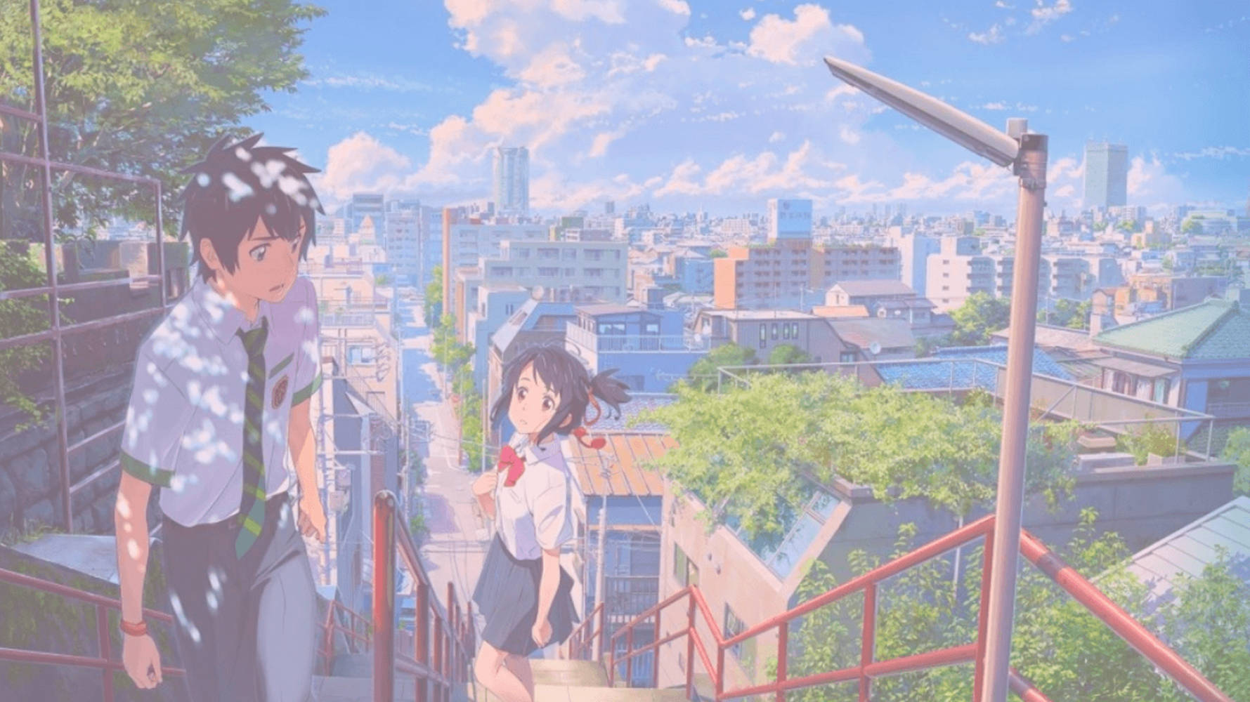 Blue Anime Your Name Aesthetic Background