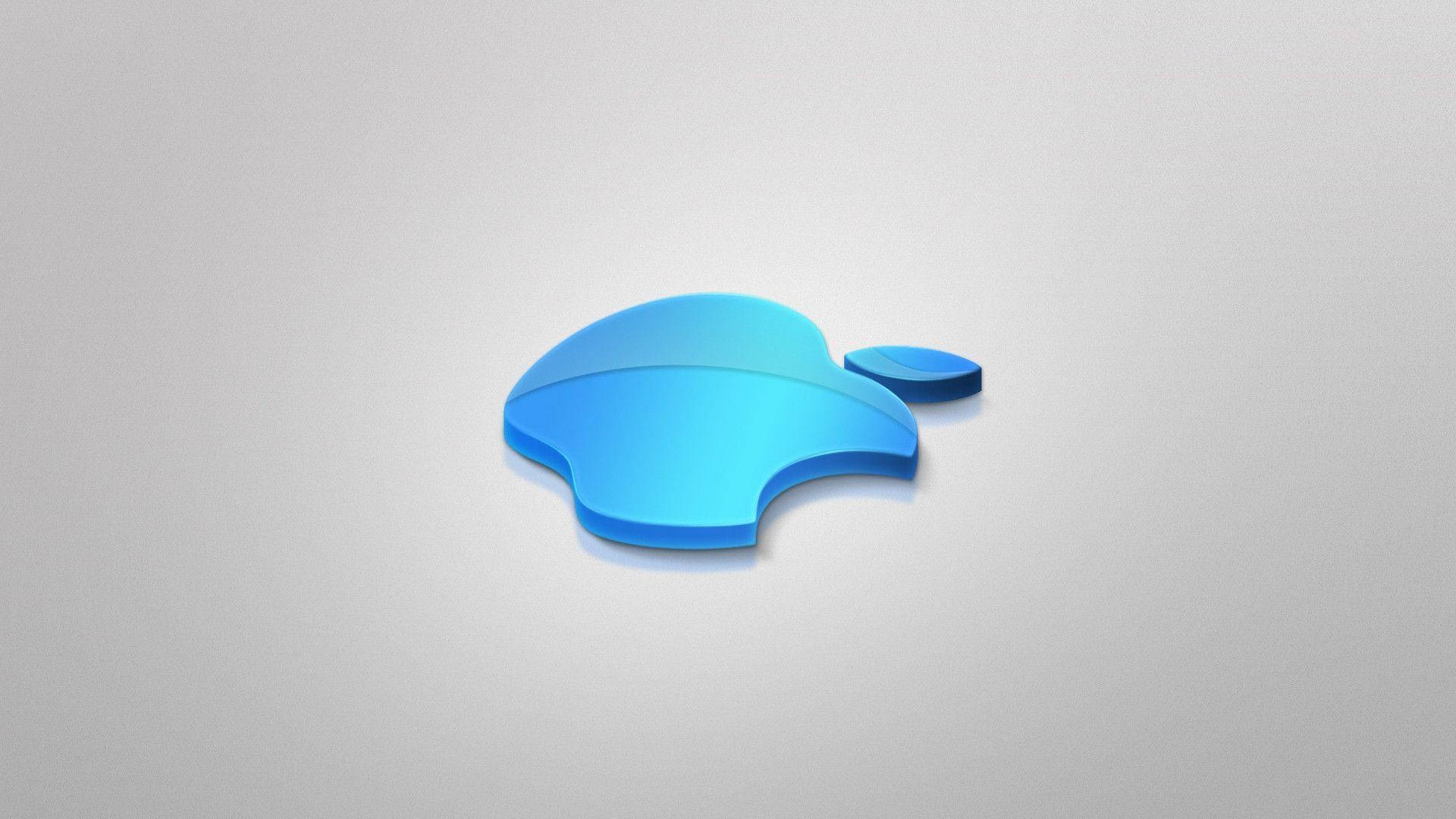Blue Apple Logo 4k Background