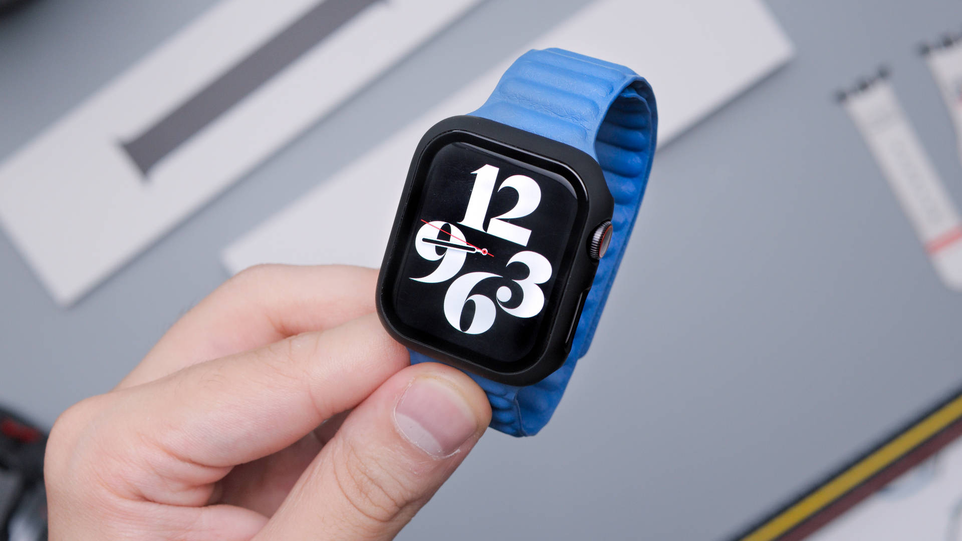 Blue Apple Smartwatch Background