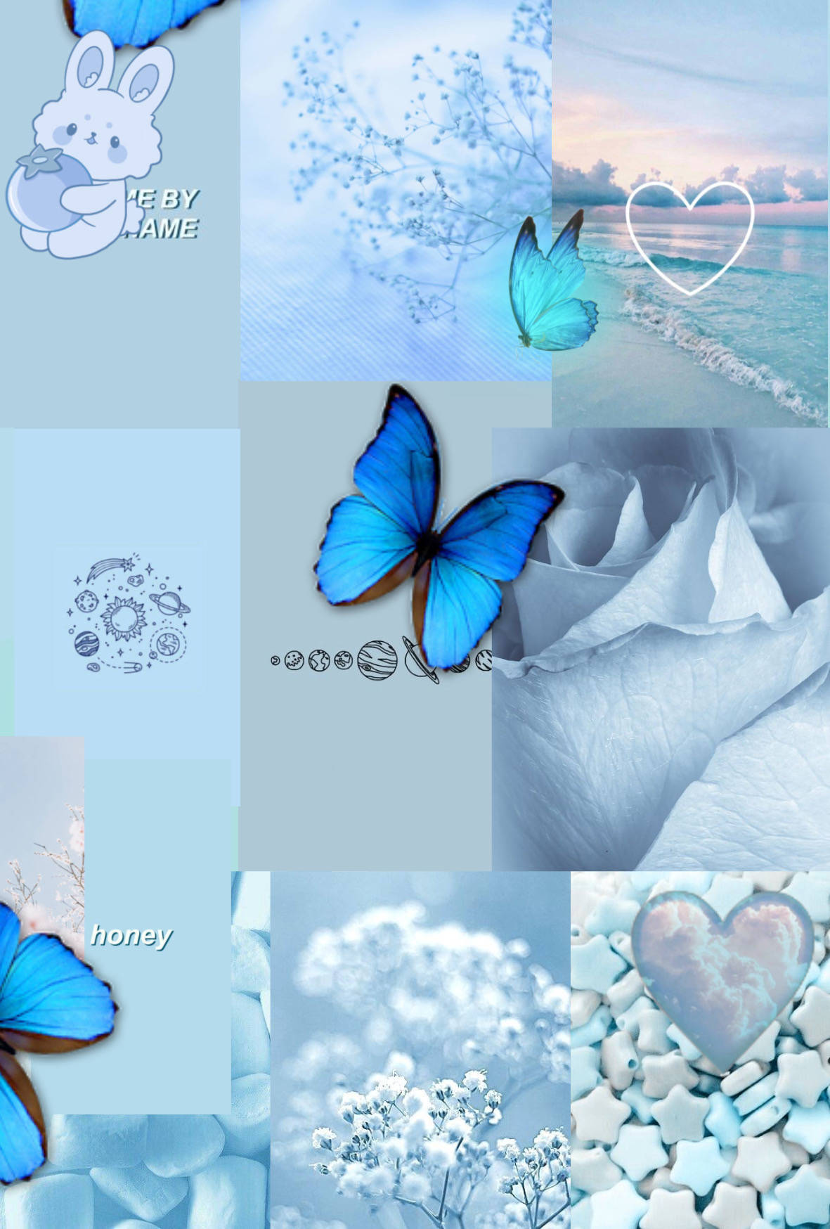 Blue Art Butterfly Background