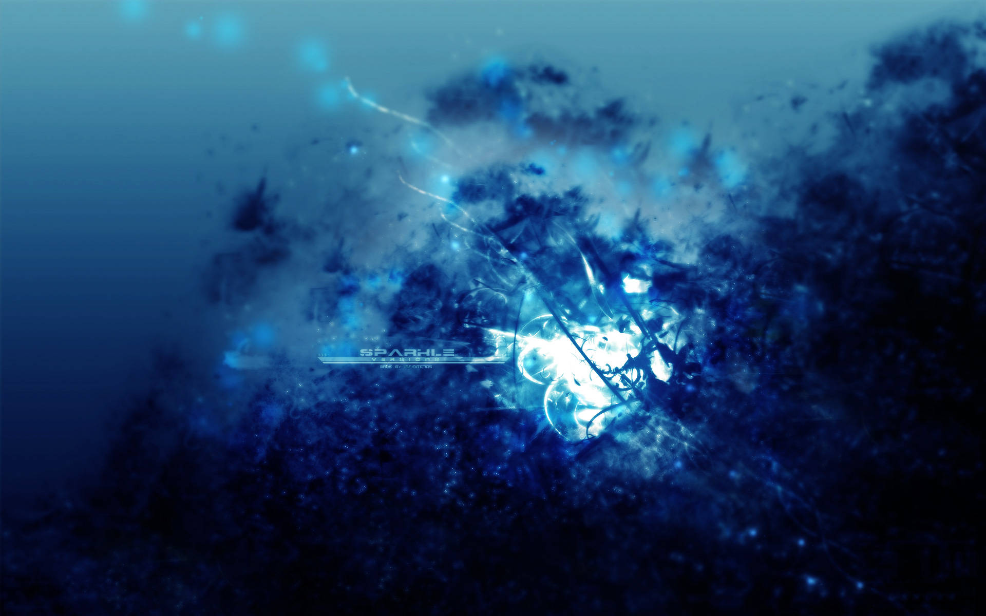 Blue Art Explosion Background