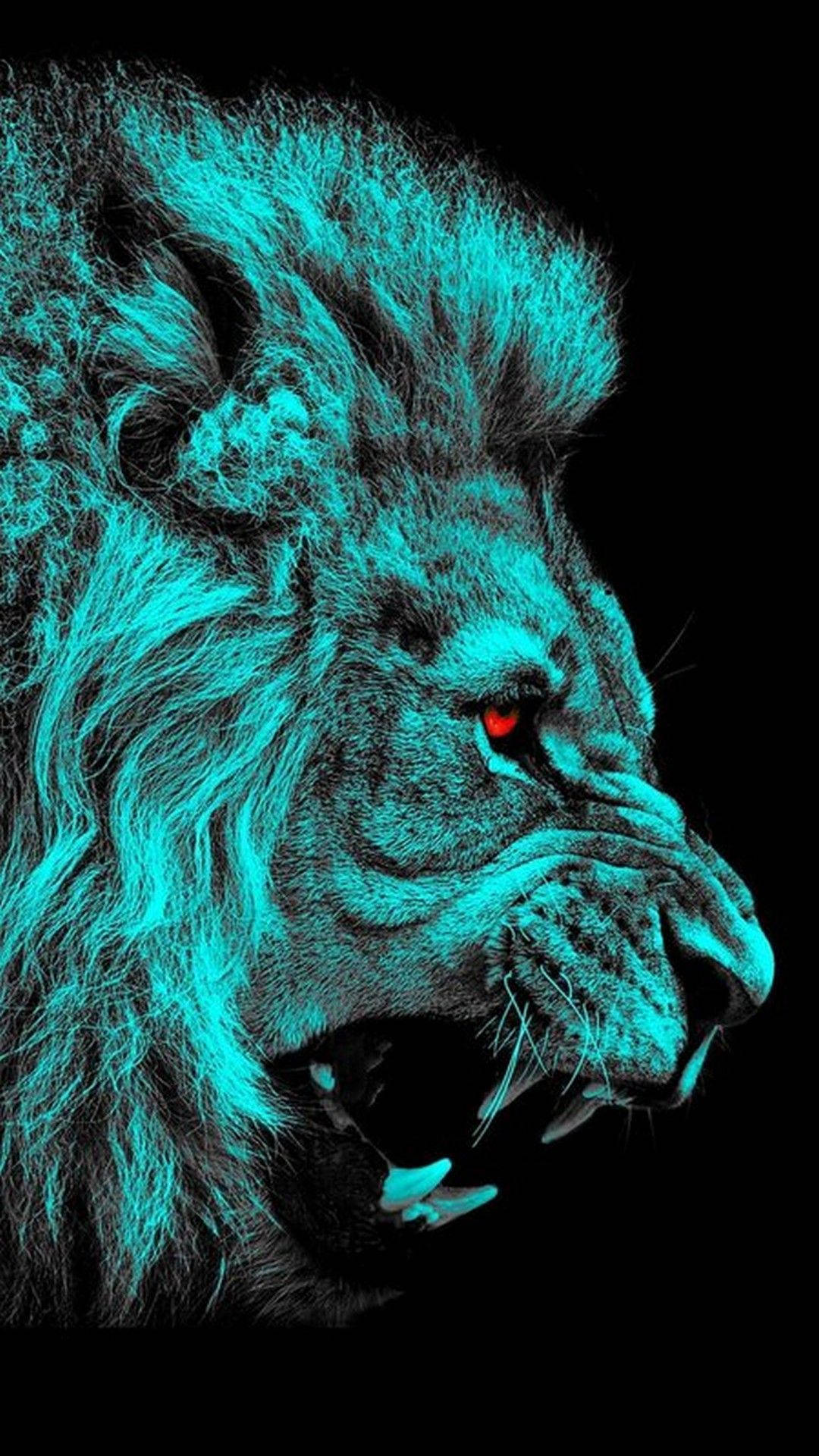 Blue Art Lion All Best Background