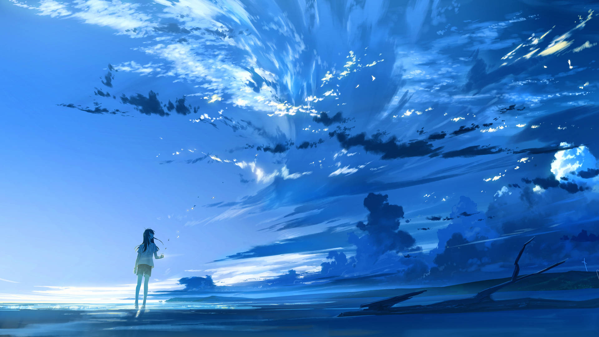 Blue Art Sky Background