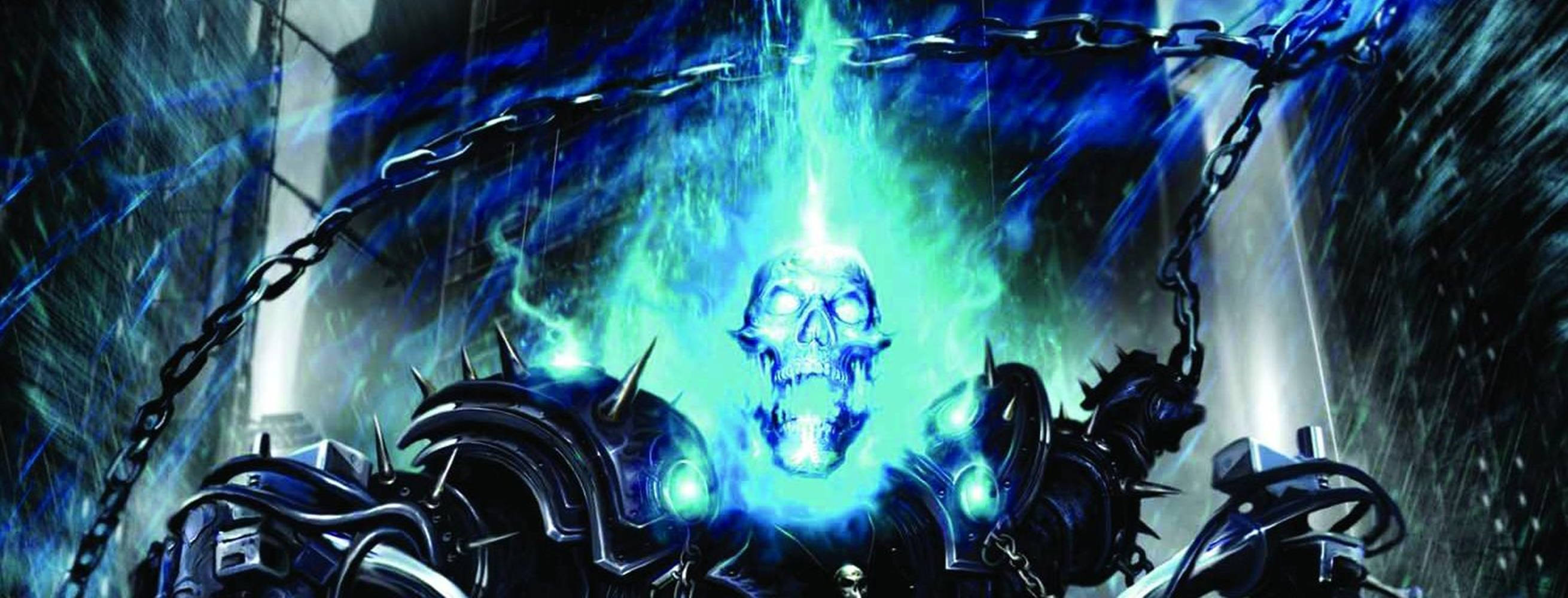 Blue Assault - Blue Ghost Rider Marvel Madness Background
