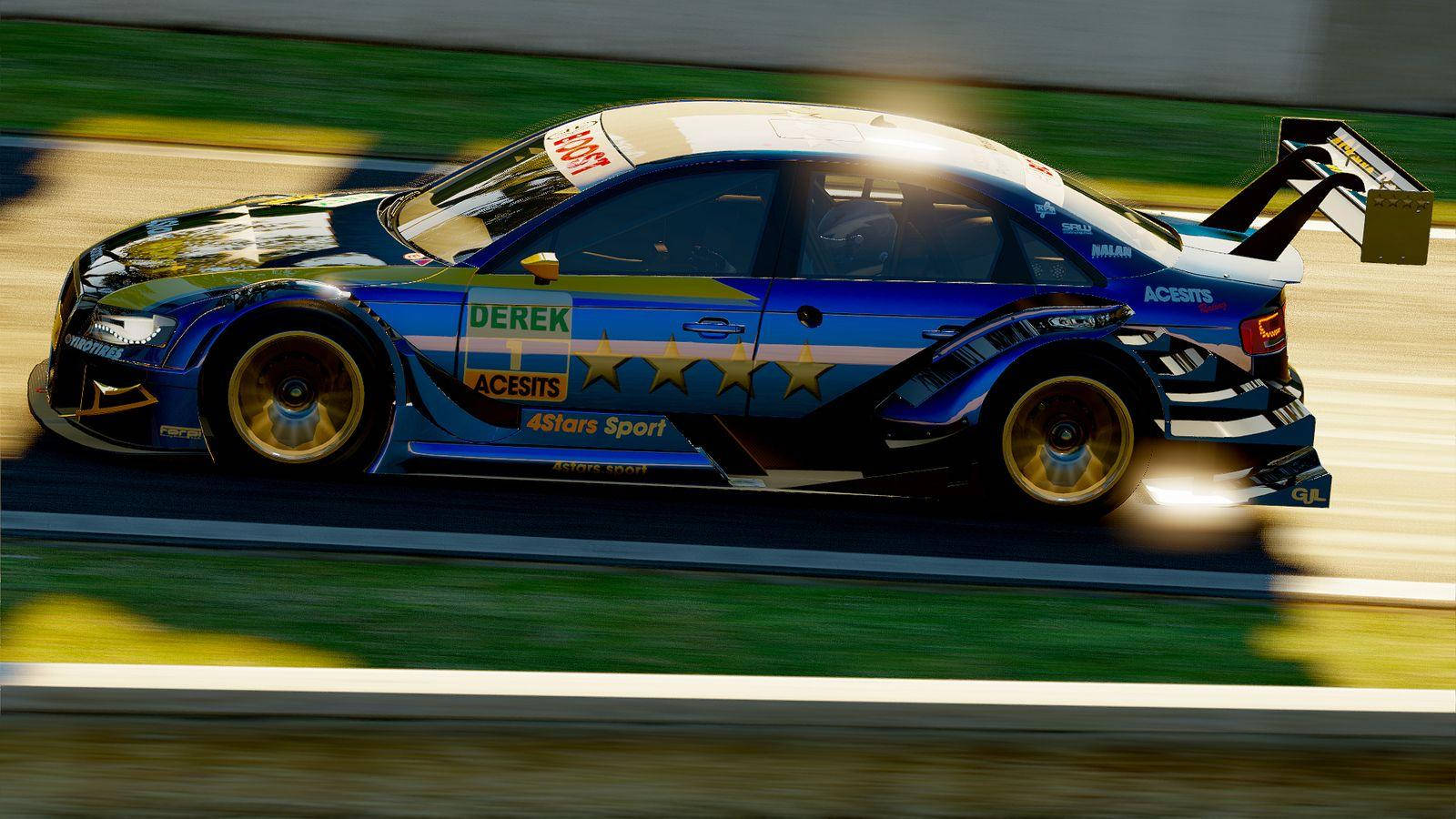Blue Audi A4 From Project Cars Game Background