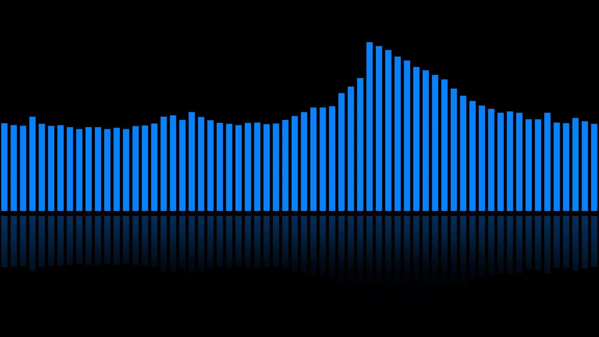 Blue Audio Spectrum Visualization