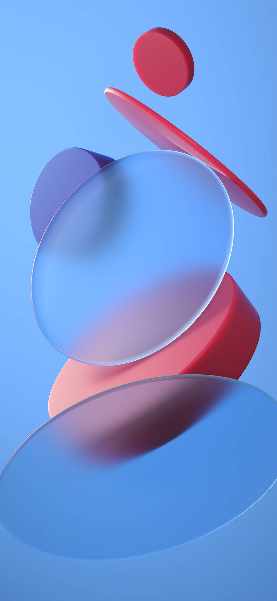 Blue Backdrop 3d Shapes Miui