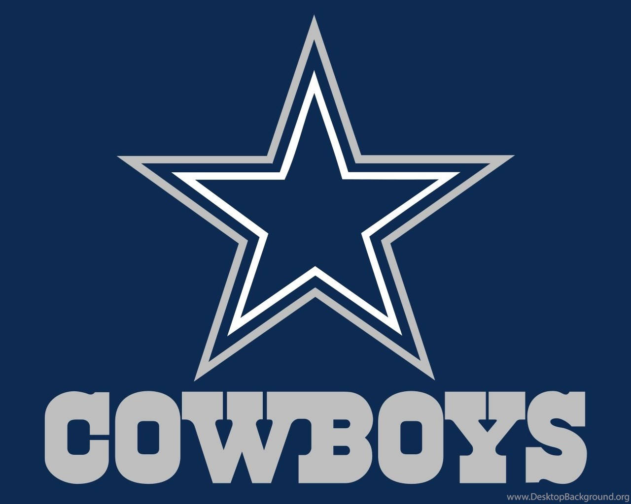 Blue Backdrop Dallas Cowboys Logo Background
