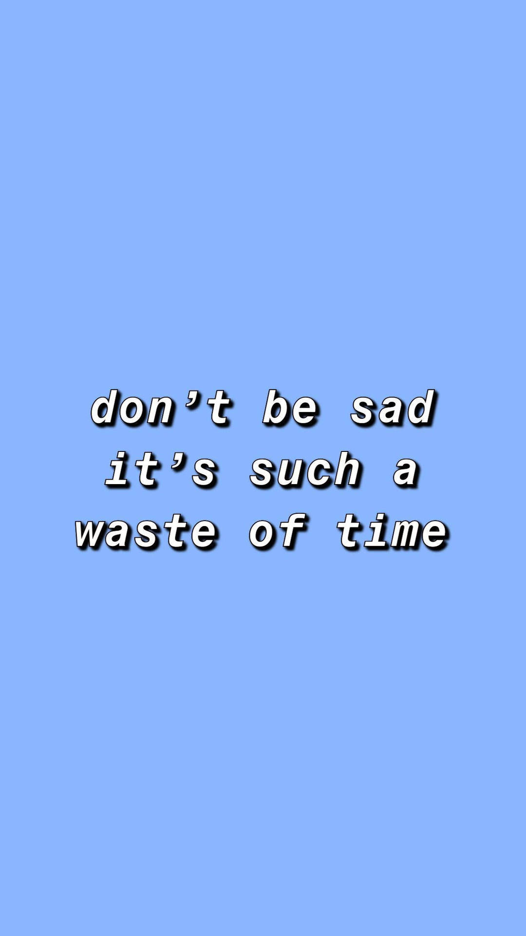 Blue Background Sad Aesthetic Quote Background