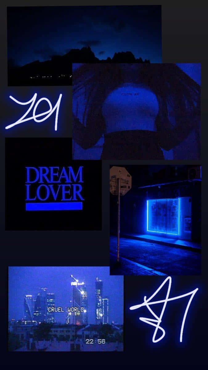 Blue Baddie Dream Lover Aesthetic Background