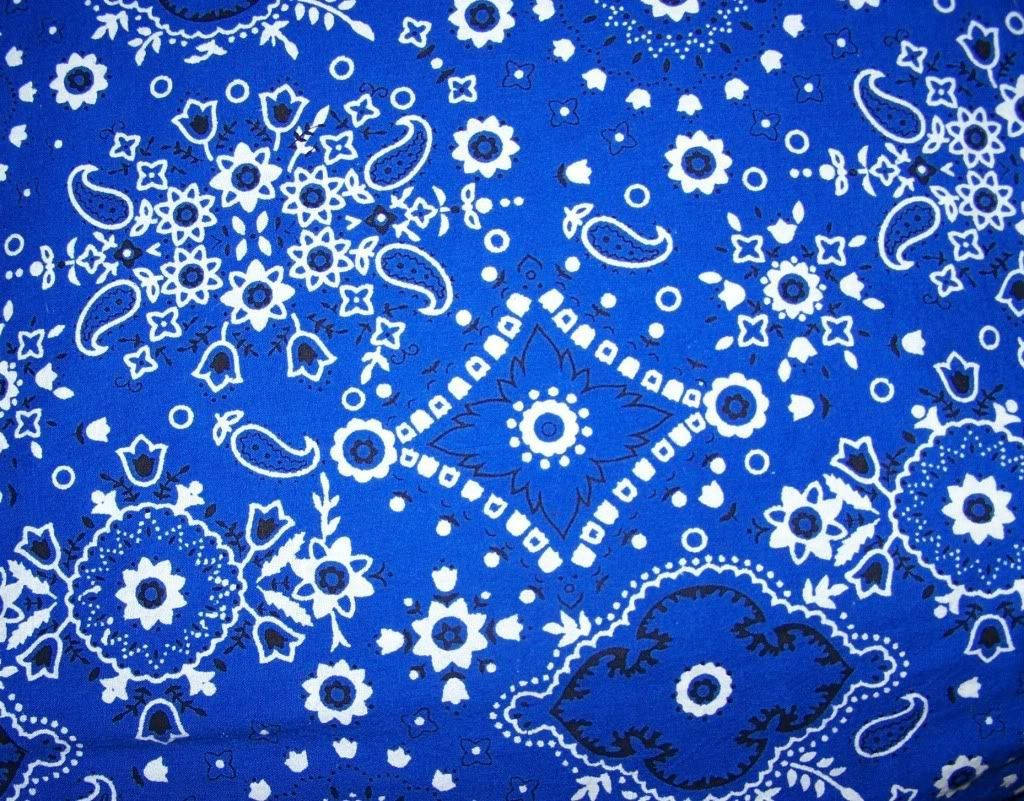 Blue Bandana Paisley Gang Design Background