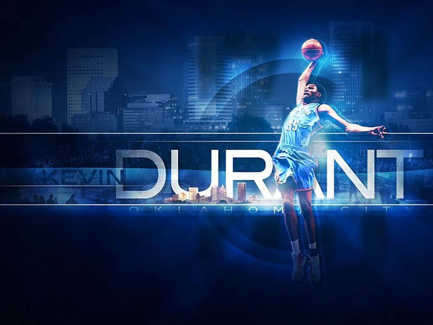 Blue Basketball Kevin Durant Fanart Background