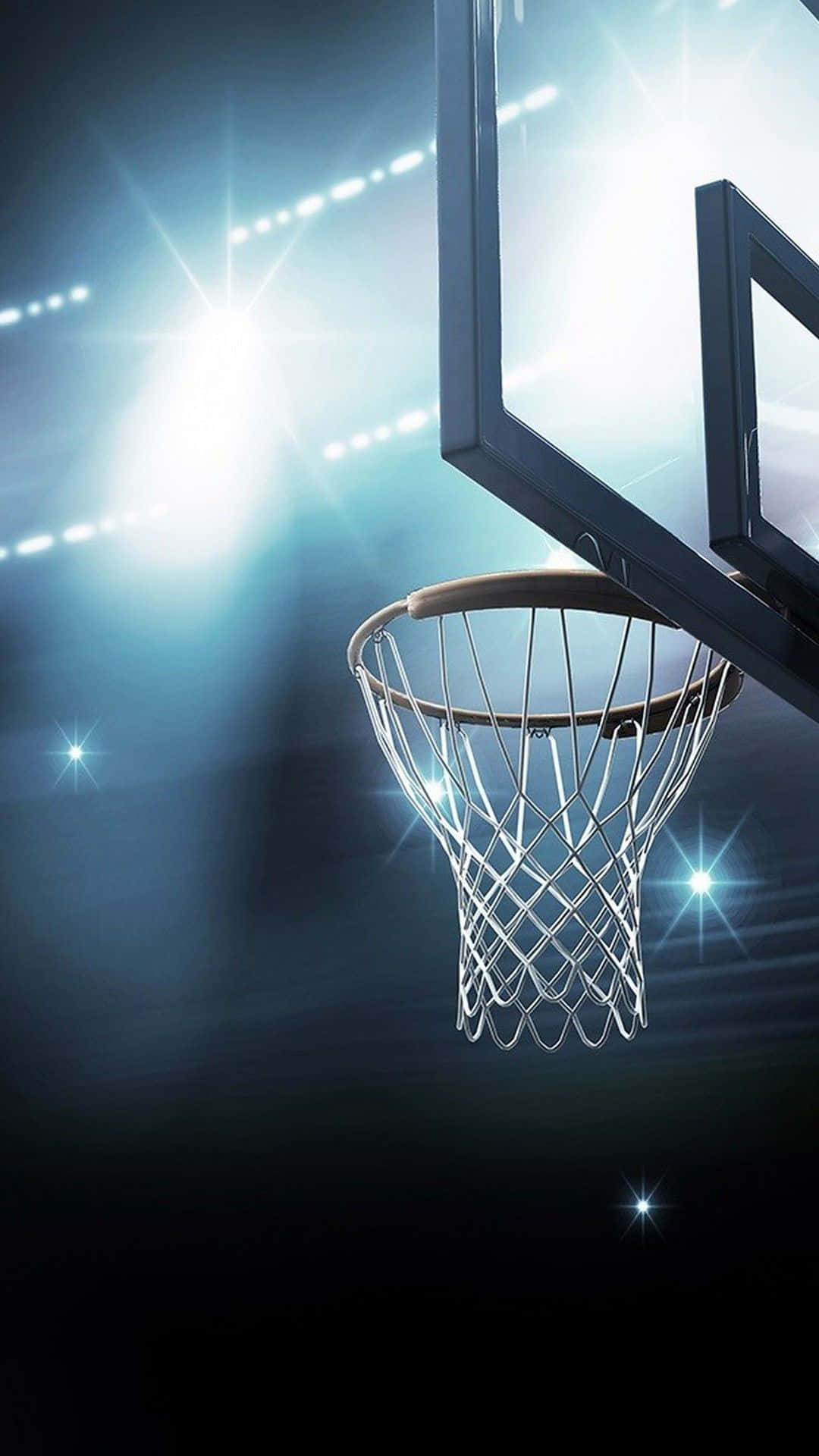 Blue Basketball Ring Background