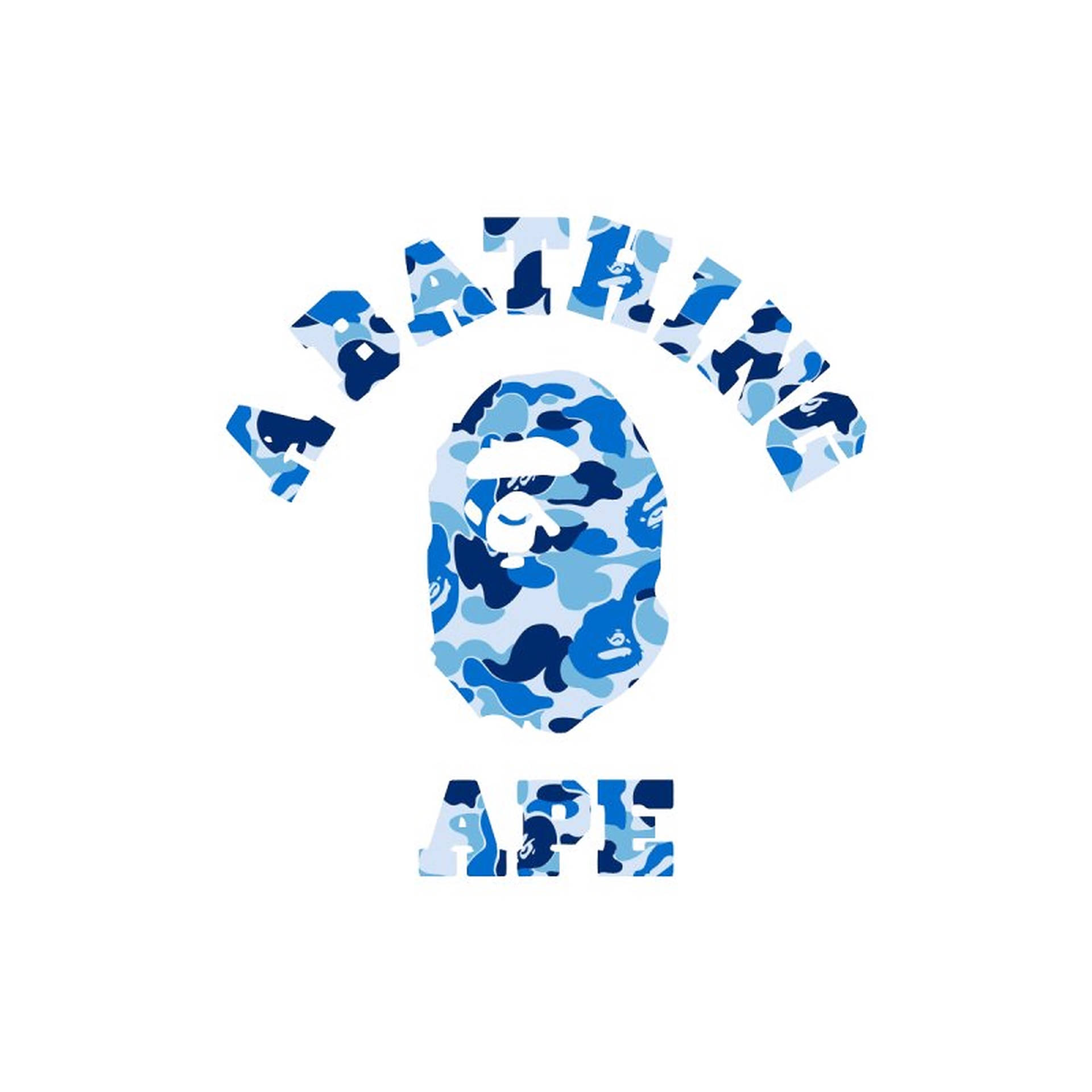 Blue Bathing Ape Bape Logo Background