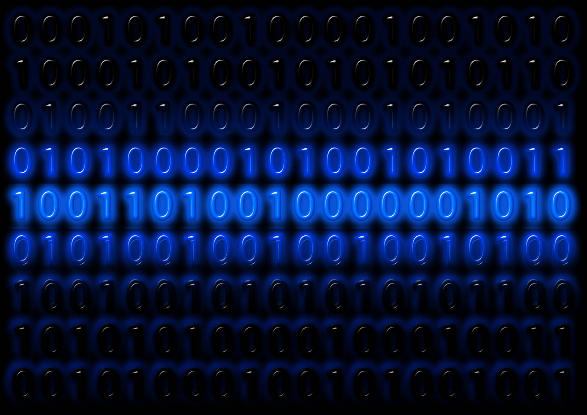 Blue Binary Code Computer Lock Screen Background