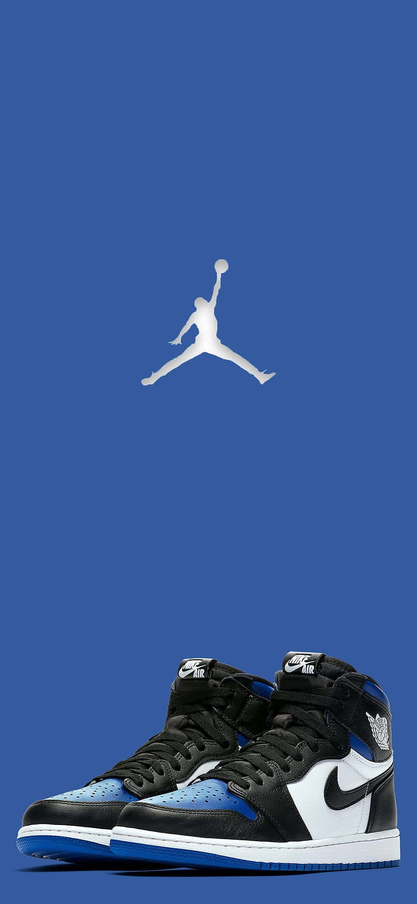 Blue Black High Top Sneakers Background