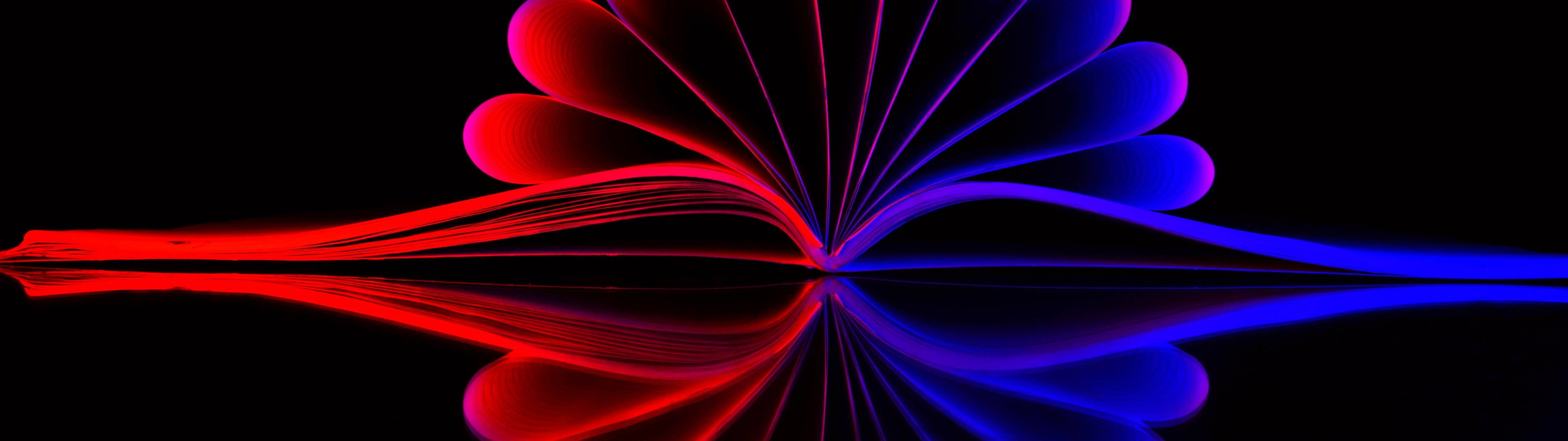 Blue Black Red 4k Dual Monitor Background