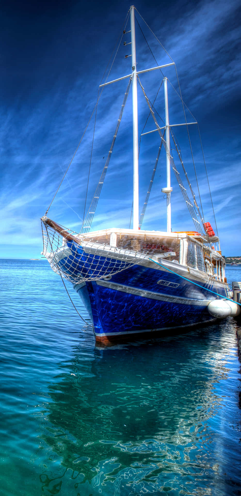 Blue Boat In Crotia