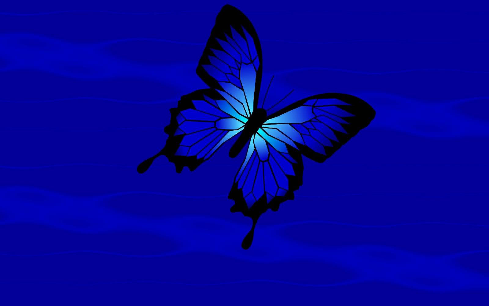 Blue Butterfly Aesthetic Artwork Background