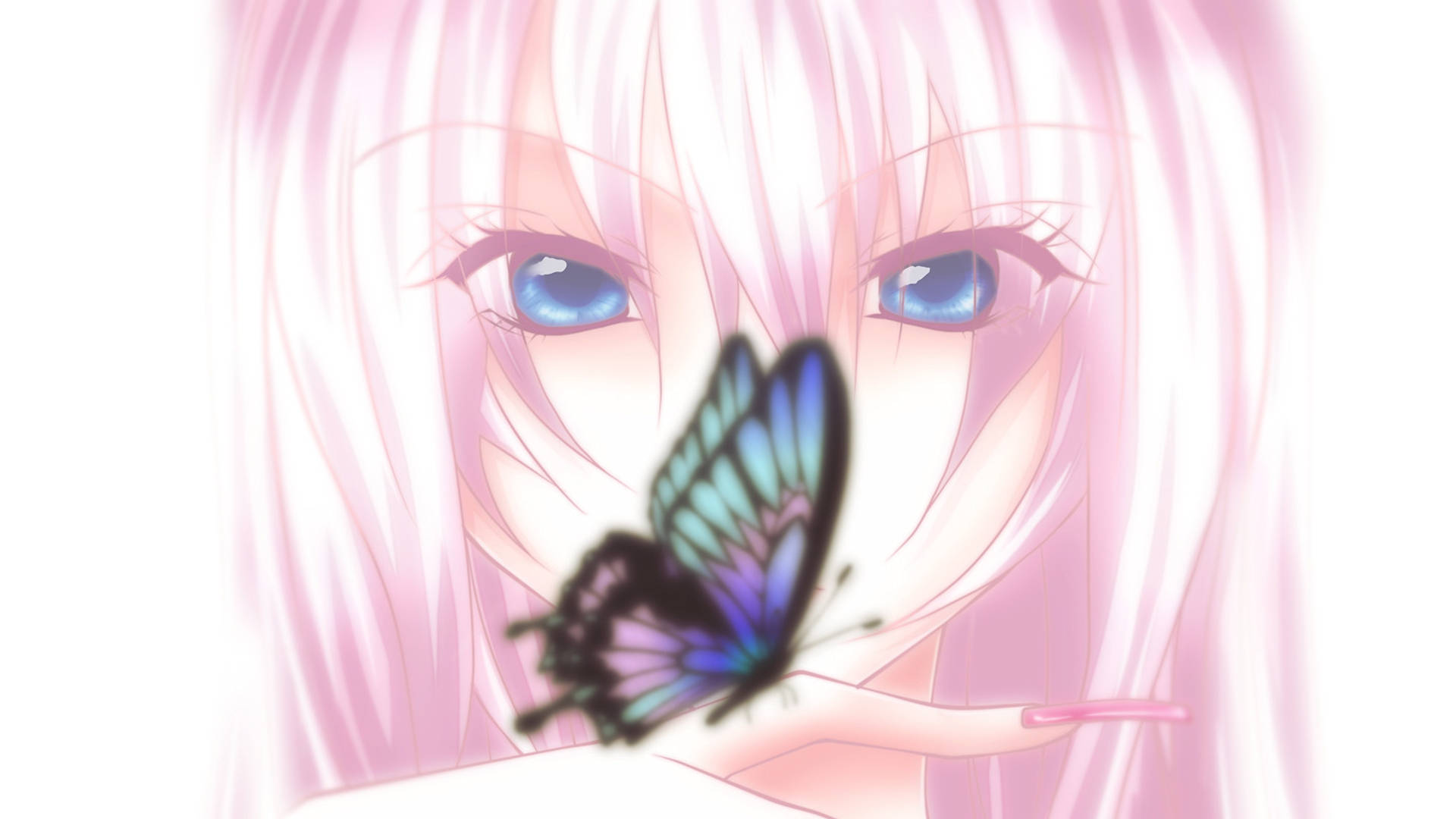 Blue Butterfly Anime Background