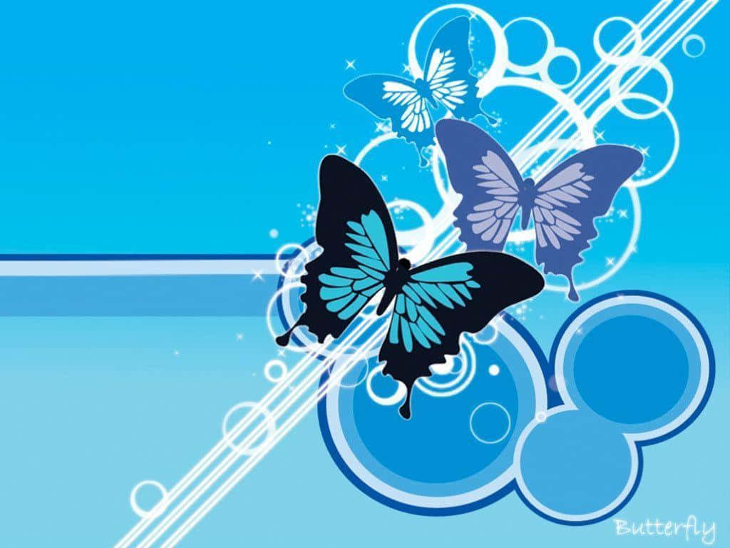 Blue Butterfly Art Desktop