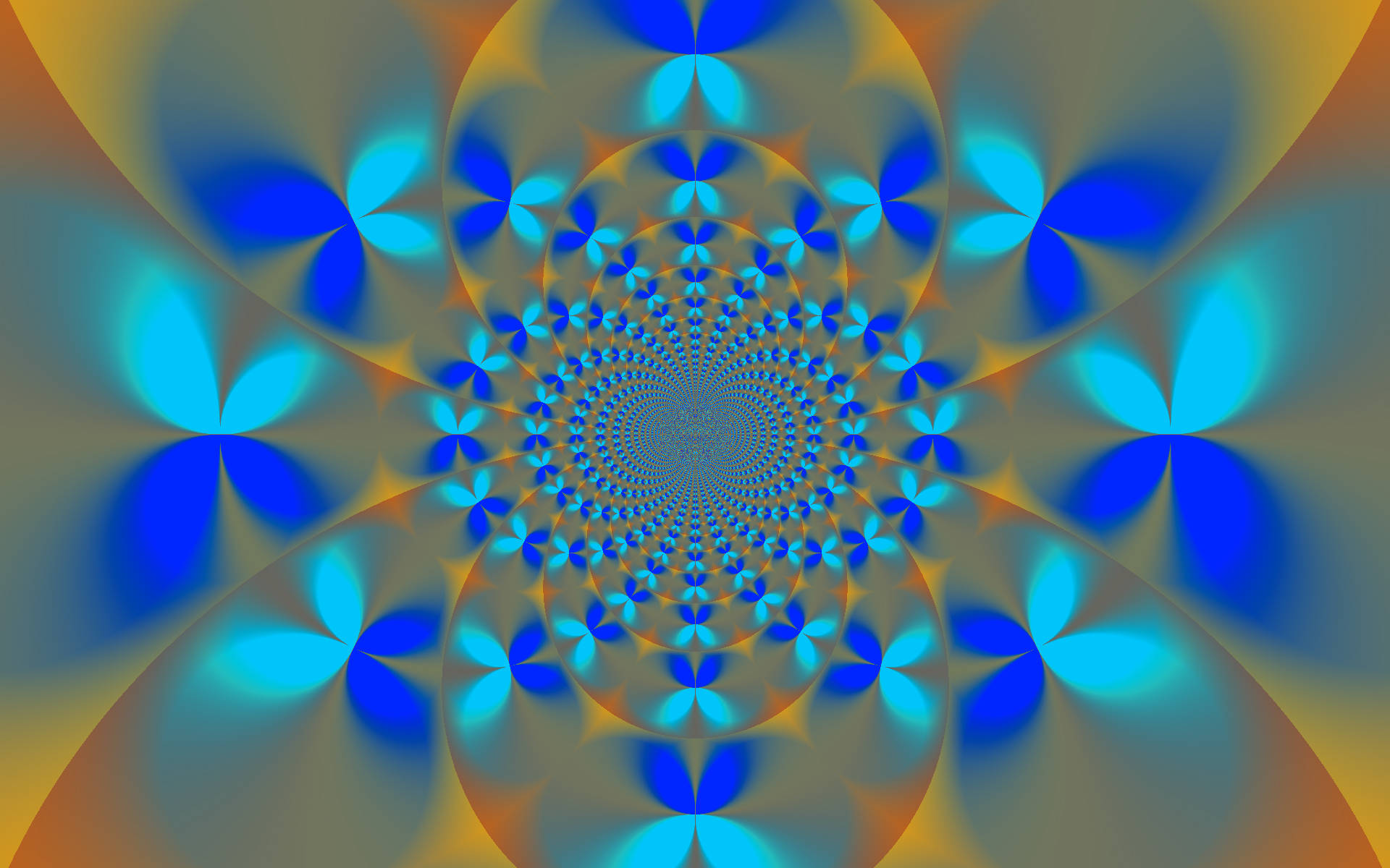 Blue Butterfly Kaleidoscope Pattern Background