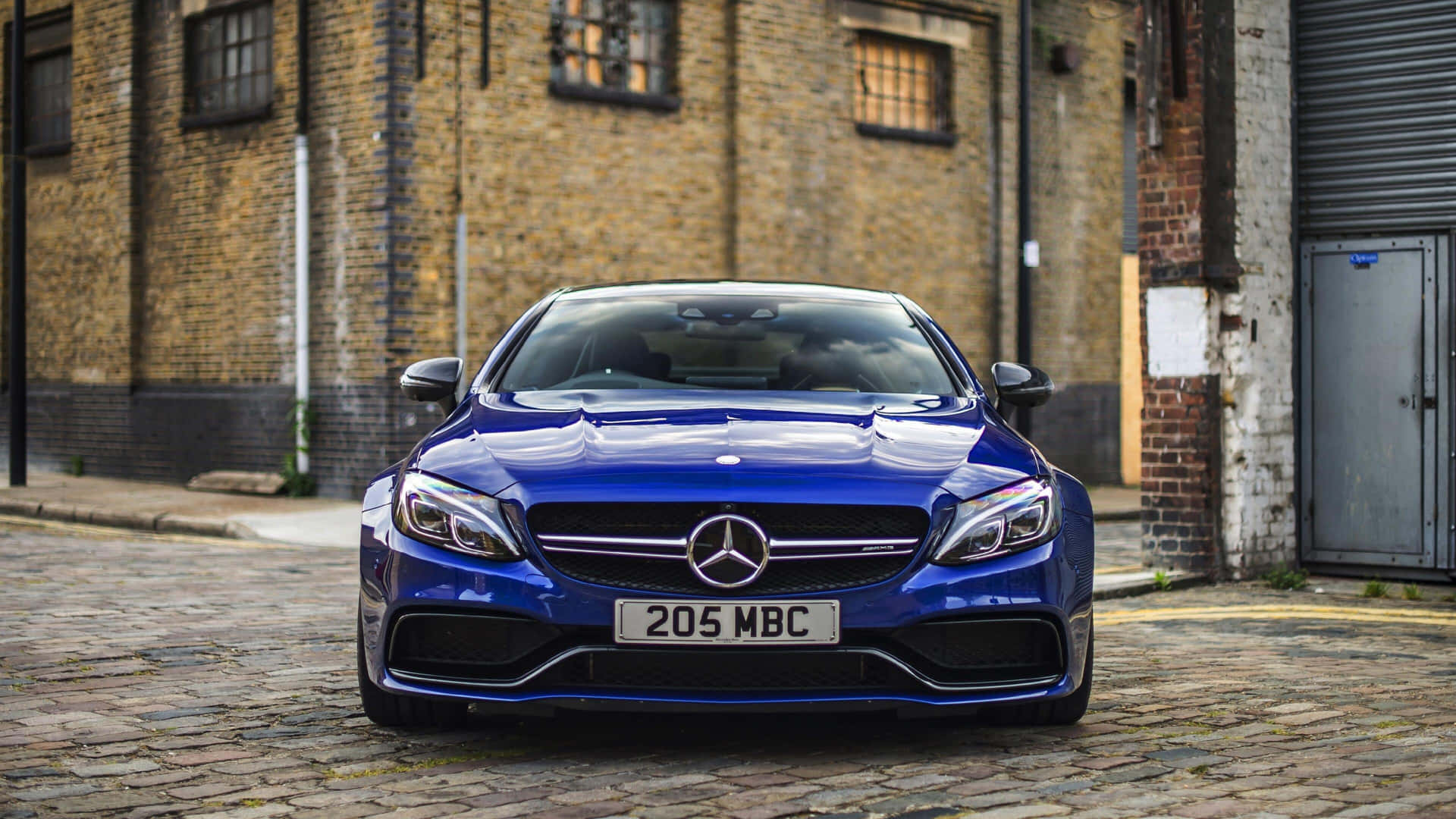 Blue C63 Amg Mercedes Benz 4k Background