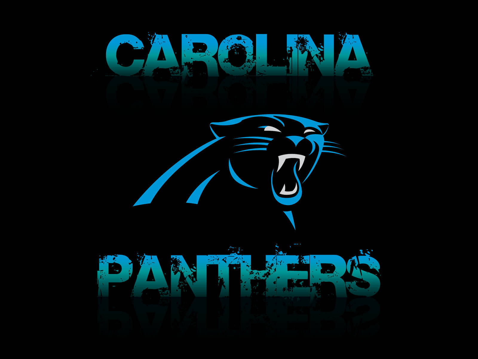Blue Carolina Panthers Text Background