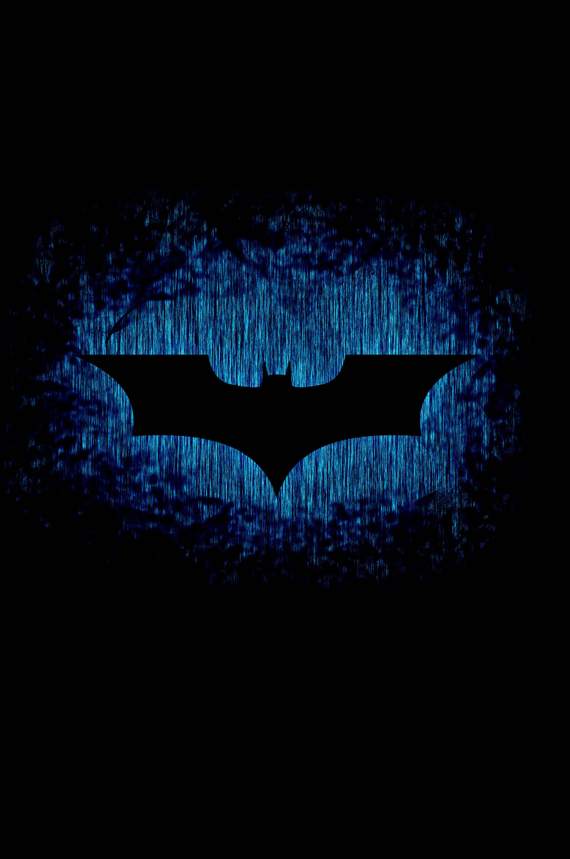 Blue Cavern Batman Logo Iphone Background