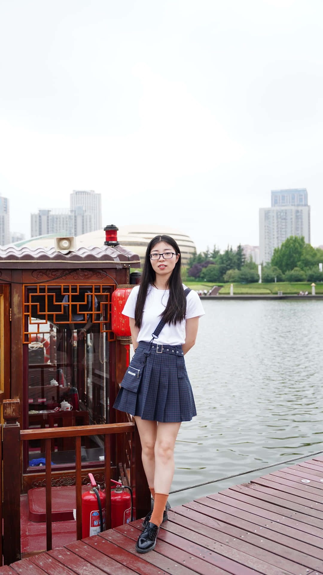 Blue Checkered Miniskirt