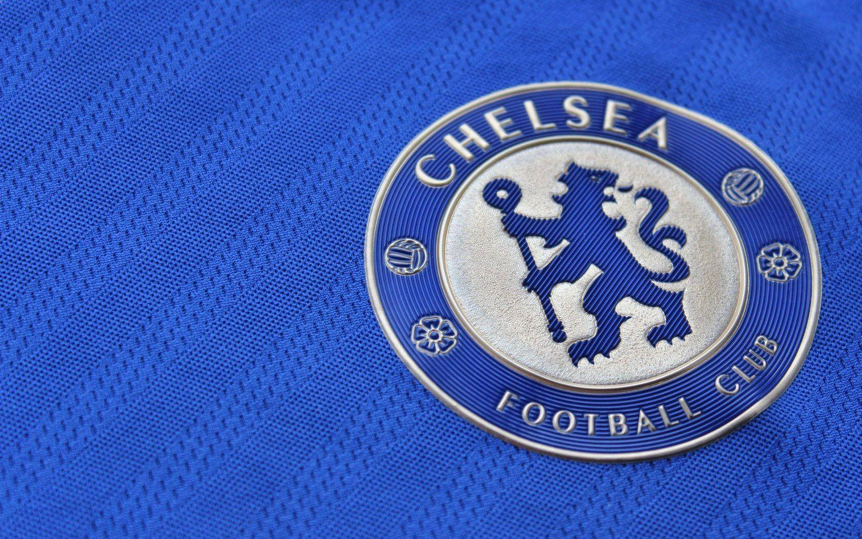 Blue Chelsea Fc Logo Close Up Background