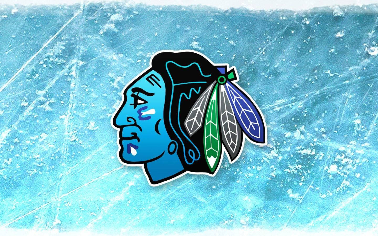 Blue Chicago Blackhawks Logo Background