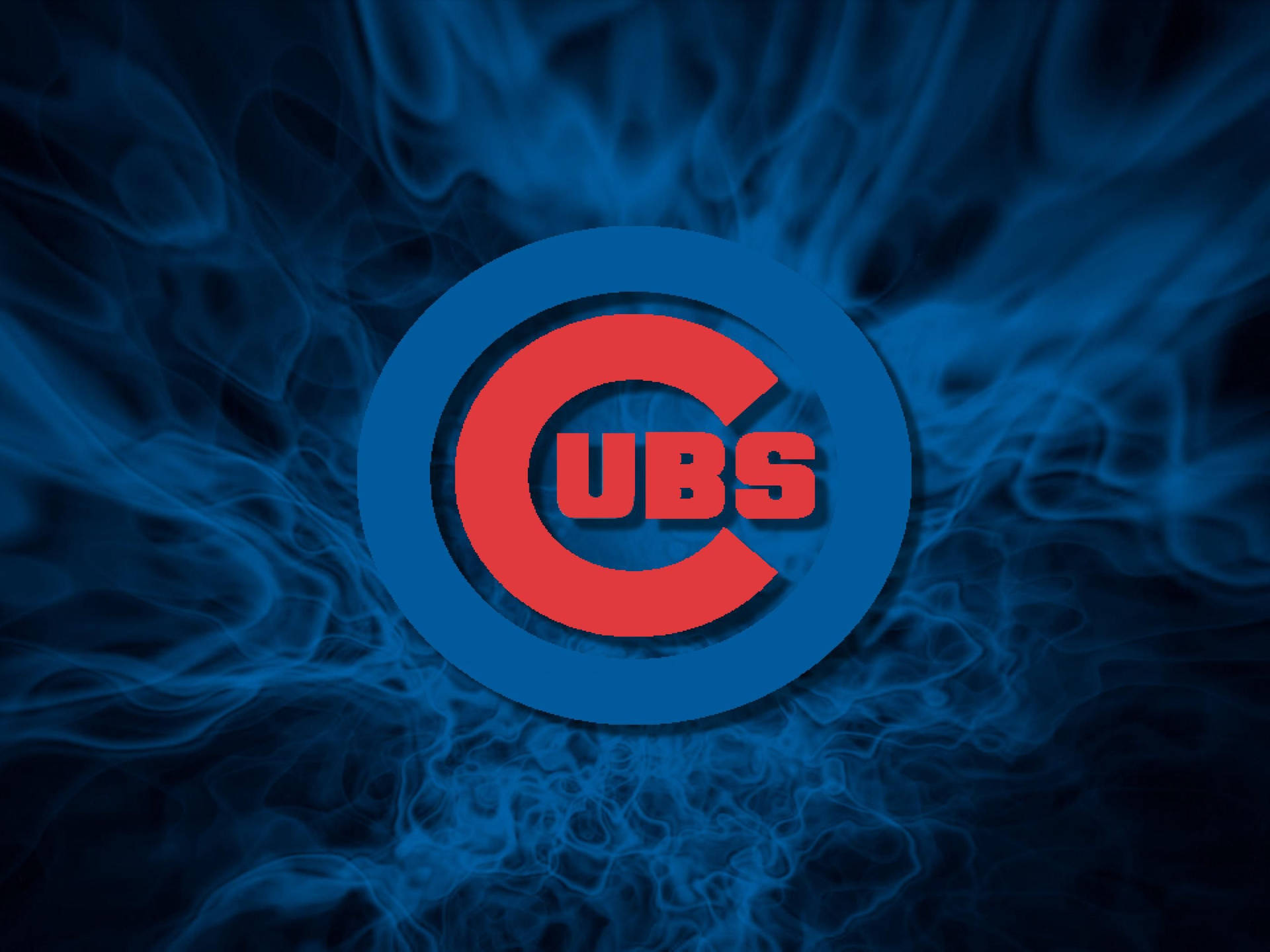 Blue Chicago Cubs Logo Background