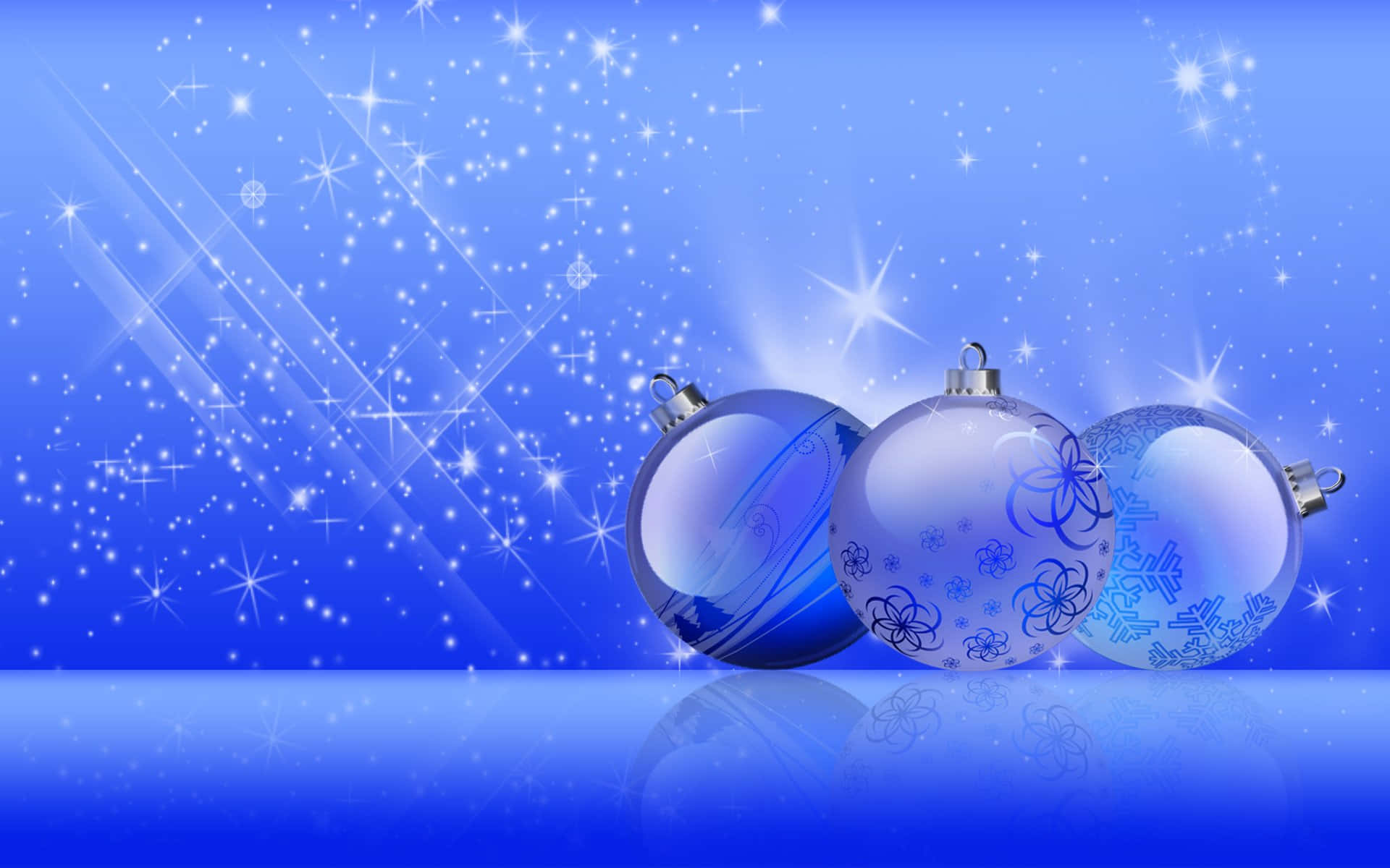 Blue Christmas Balls Background