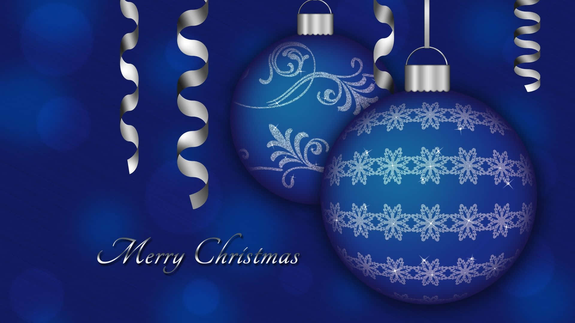 Blue Christmas Balls Background