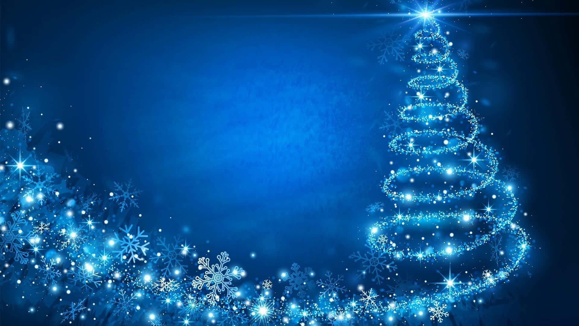 Blue Christmas Tree Background